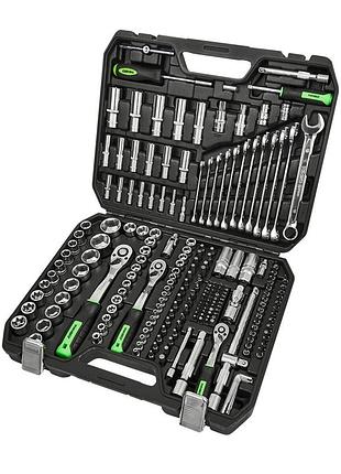 Профессиональный набор инструментов в кейсе winso pro 1/2", 1/4", 3/8" 72t, cr-v, 219ед.