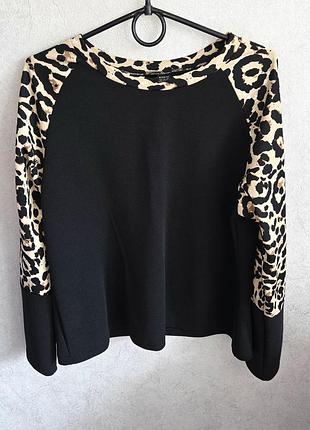 Стильная кофта shein с леопардовым принтом, размер xl(48-50)