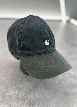 Carhartt wip madison logo cap чорна кепка, one size