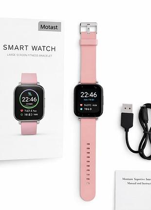 Смарт-годинник motast smart watch, фітнес-трекер з вимірюванням пульсу, крокоміром та повідомленнями