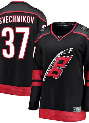 Хоккейная джерси women's carolina hurricanes andrei svechnikov fanatics black home breakaway player jersey size s