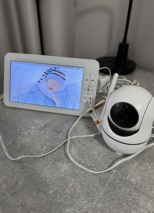 Відеоняня baby monitor 7” hd lcd нічне бачення та двосторонній зв’язок