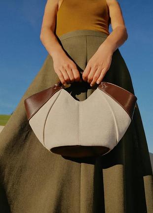 Сумка жіноча бежева zara new