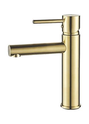 Смеситель для умывальника vbi lirio gold низкий, золото