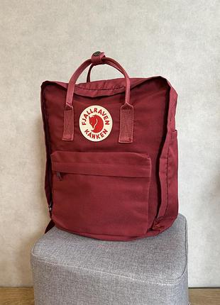 Оригінальний рюкзак fjallraven kanken classic (колір ox red / бордовий)