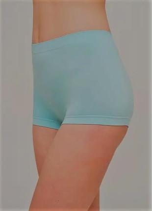 Женские бесшовные трусы-шортики figure body голубой, xl (48/50)