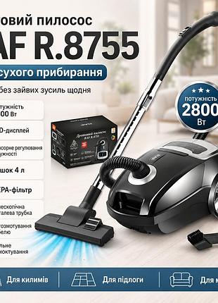 Проводной пылесос с led дисплеем и сенсорной регулировкой мощности raf 8755 2800w