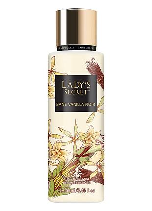 Жіночий парфумований спрей-міст для тіла lady's secret bane vanilla noir, 250 мл