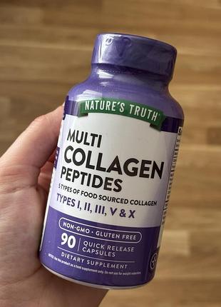 Мультиколагенові пептиди (multi collagen peptides) 90 капсул