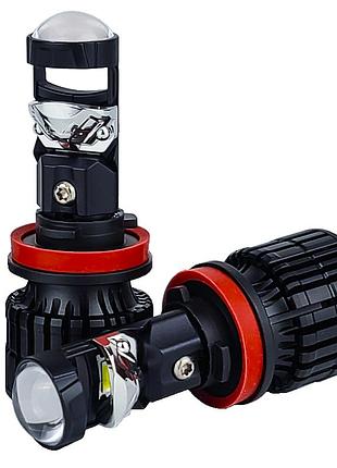 Led лампи автомобільні з лінзою drivex le-07 h11 6000k 55w 9-32v