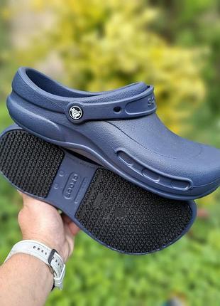 Оригинальные кроксы, сандалии, шлепанцы crocs bistro work clog navy/blue, us m9/w11, 42р.