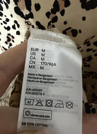 Бавовняна футболка в леопардовий принт h&m 5