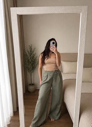 Штани zara з льону
