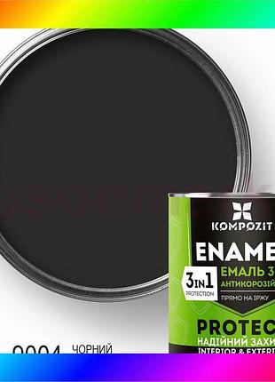 Bs эмаль антикоррозионная 3 best mix в 1 protect шелковисто-матовая, 2,7 кг, черный ral 9004 bas77/n