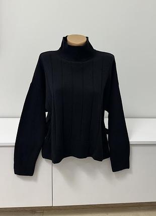 Елітний вовняний светр оверсайз sisley (benetton group) із розрізами