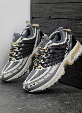 Кроссовки мужские salomon acs белые зимние кожаные термо подкладка с влагозащитой саломон зима качественные