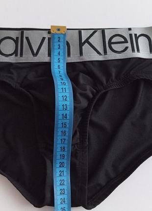 Мужские черные трусы слипы calvin klein размер s, m 4