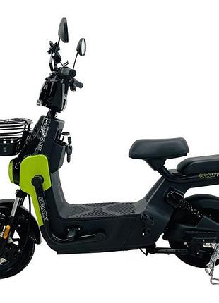 Велосипед з електромотором spark tour pro 14" 60v/1000w/20ah чорний із зеленим
