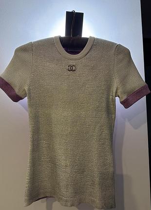 Футболка модного дома «chanel »