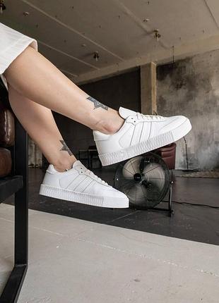 Кроссовки adidas samba rose all белые кожаные удобные для женщин 40