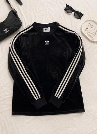 Світшот adidas originals чорний велюр