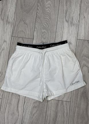 Чоловічі плавальні шорти з акцентним лого на поясі calvin klein . оригінал