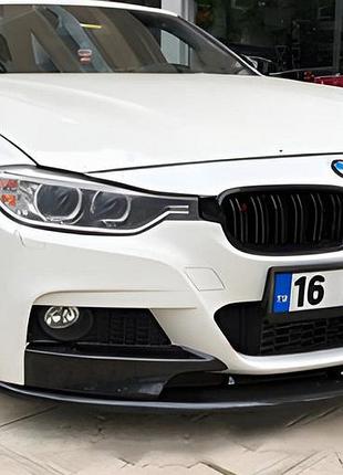 Передний лип-спойлер dpt (для m-performance, черный глянец) для bmw 3 серия f30/f31 2012-2019 гг