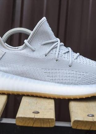 Adidas yeezy boost 350 мужские кроссовки серые размер 42 (26,5 см)