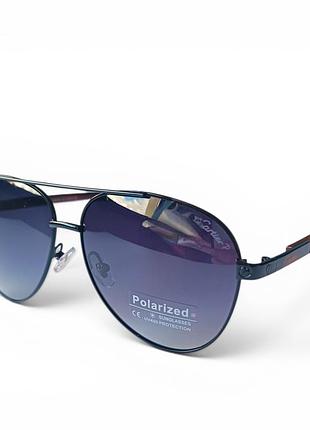 Окуляри сонцезахисні поляризовані чорні матові крапля-авіатор bi polarized p6912_c5