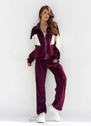 Спортивні костюми issa plus 15625 xxl темно-бордовий