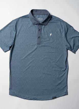 Primo polo shirt  blue performance golf stretch active logo [tmh017169]
