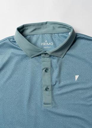 Primo maze classic polo shirt storm blue performance golf stretch active logo [tmh017170]
