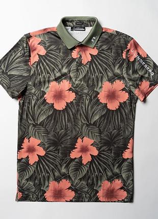 J.lindeberg x trendy golf polo shirts floral tropical inspired exclusive palm capsule [tmh017171]