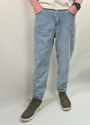 Джинсы мужские loose tapered fit голубые hendricks jeans 03-055-1