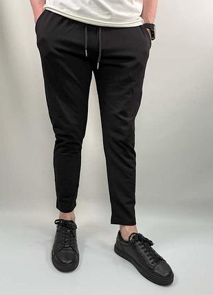 Брюки мужские tapered fit черные hendricks jeans 07-005-5