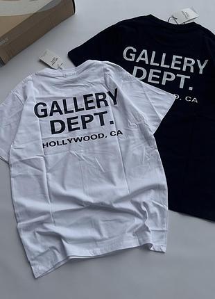 Футболка gallery dept чорна та біла м розмір нова галері депт фудболка