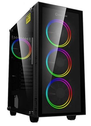 Корпус компьютерный atx gamemax draco xd без блока питания/midi-tower/с подсветкой черный