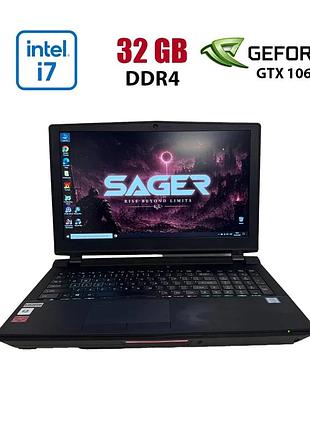 Ігровий ноутбук б-клас sager p750tm1 / 17.3" (1920x1080) ips / intel core i7-8700k (6 (12) ядра по 3.7 - 4.7 ghz) / 32 gb ddr4 /