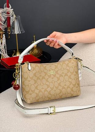 Женская сумка премиум coach signature canvas shoulder bag