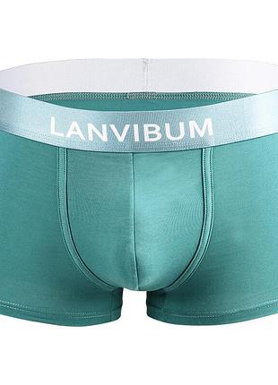 Нижнее белье для мужчин lanvibum бирюзовые трусы боксеры