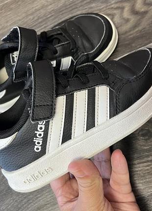 Дитячі кросівки adidas breaknet 28 розмір чорні з білим