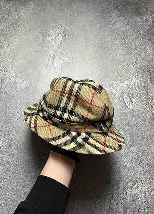 Vintage винтажная панама burberrys барберрис check в клетку old money олд мани size s размер с