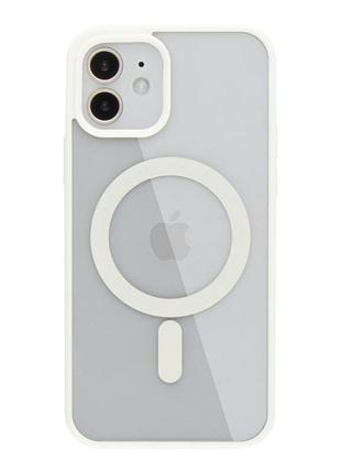 Чехол colors magsafe tpu color для apple iphone 12 / iphone 12 pro white