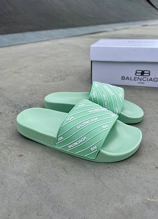 Шлепанцы bal-ga slides small logo ‘mint green’ последняя пара 36 размер для пляжа
