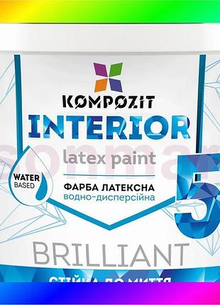 Bs краска интерьерная interior best mix 5, глубоко-матовая, 14 кг, белый bas77/n