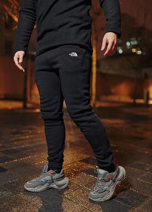 Штани чоловічі з тринитки утеплені tnf чорні