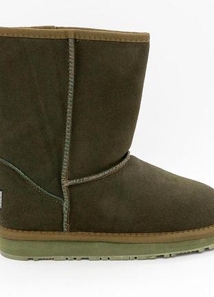 Высокие зимние женские ugg (угги) зеленые замша. 38. размеры в наличии: 36, 38.
