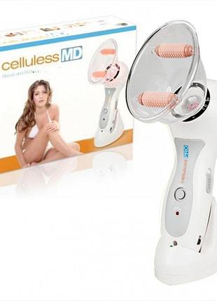 Масажер вакуумний антицелюлітний celluless md new вакуумно-роликовий ефективний масажер целюлес hl-83