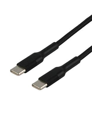 Кабель для заряджання та обміну даними usb ridea rc-st74 stablepro 60w (20v/3a) type-c to type-c 1 метр чорний