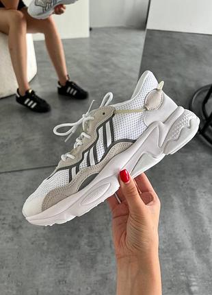 Бежевые кроссовки адидас озвиго прайд унисекс adidas ozweego adiprene pride 43